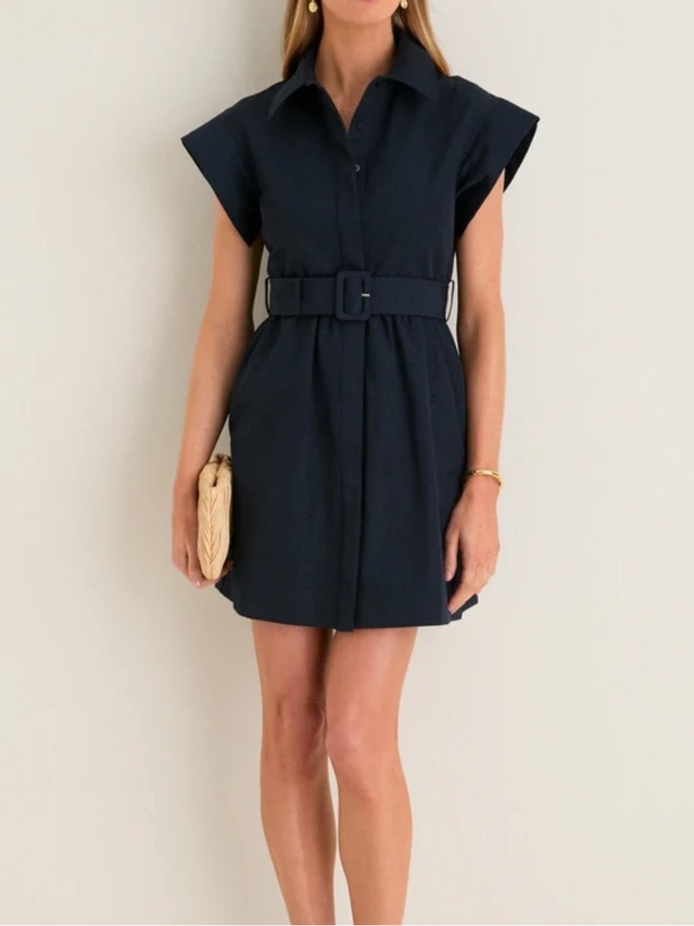 Navy blue mini Chloe dress from Tuckernuck